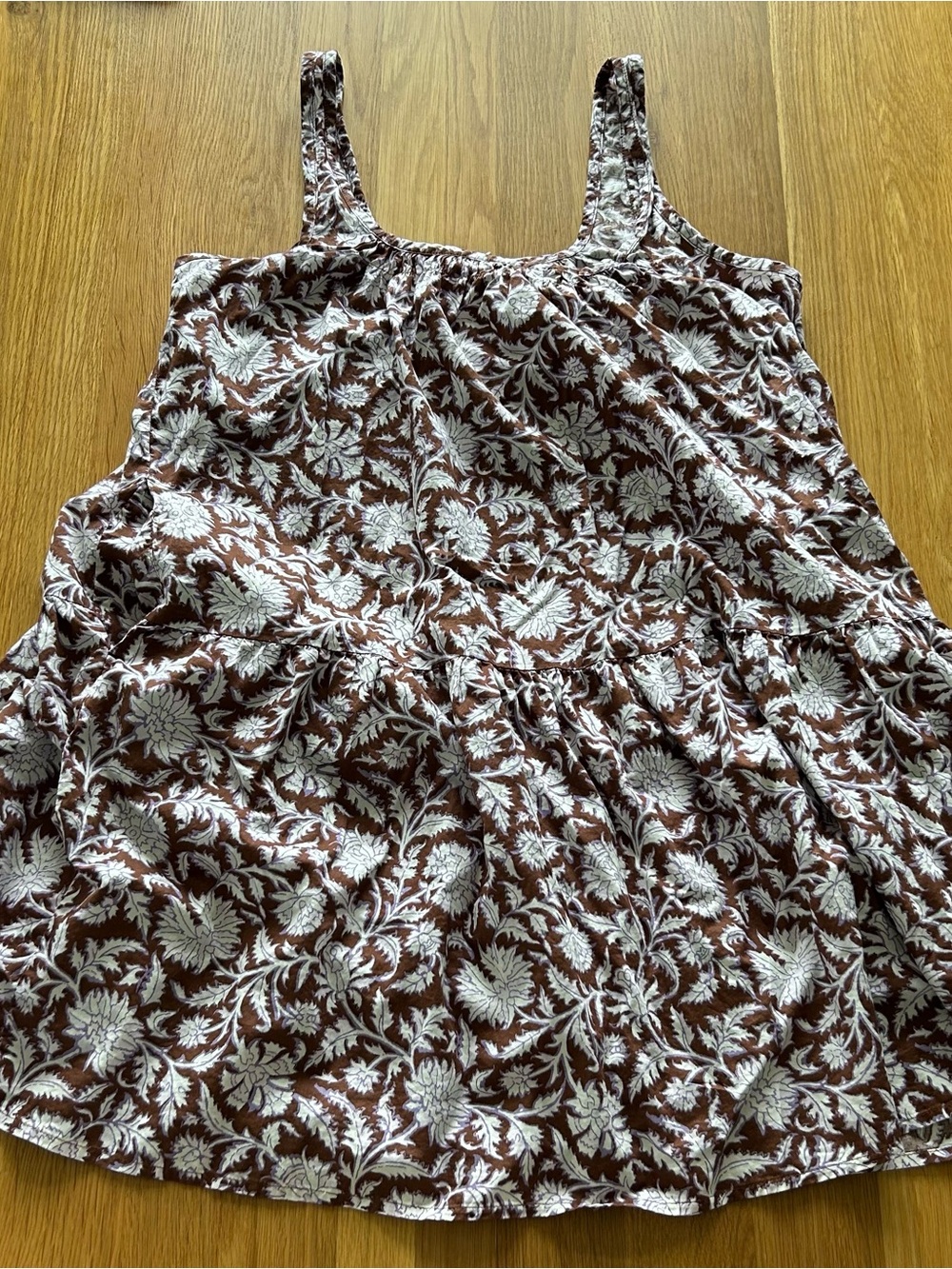 Old Navy Women’s Brown and Lilac Floral Sundress
